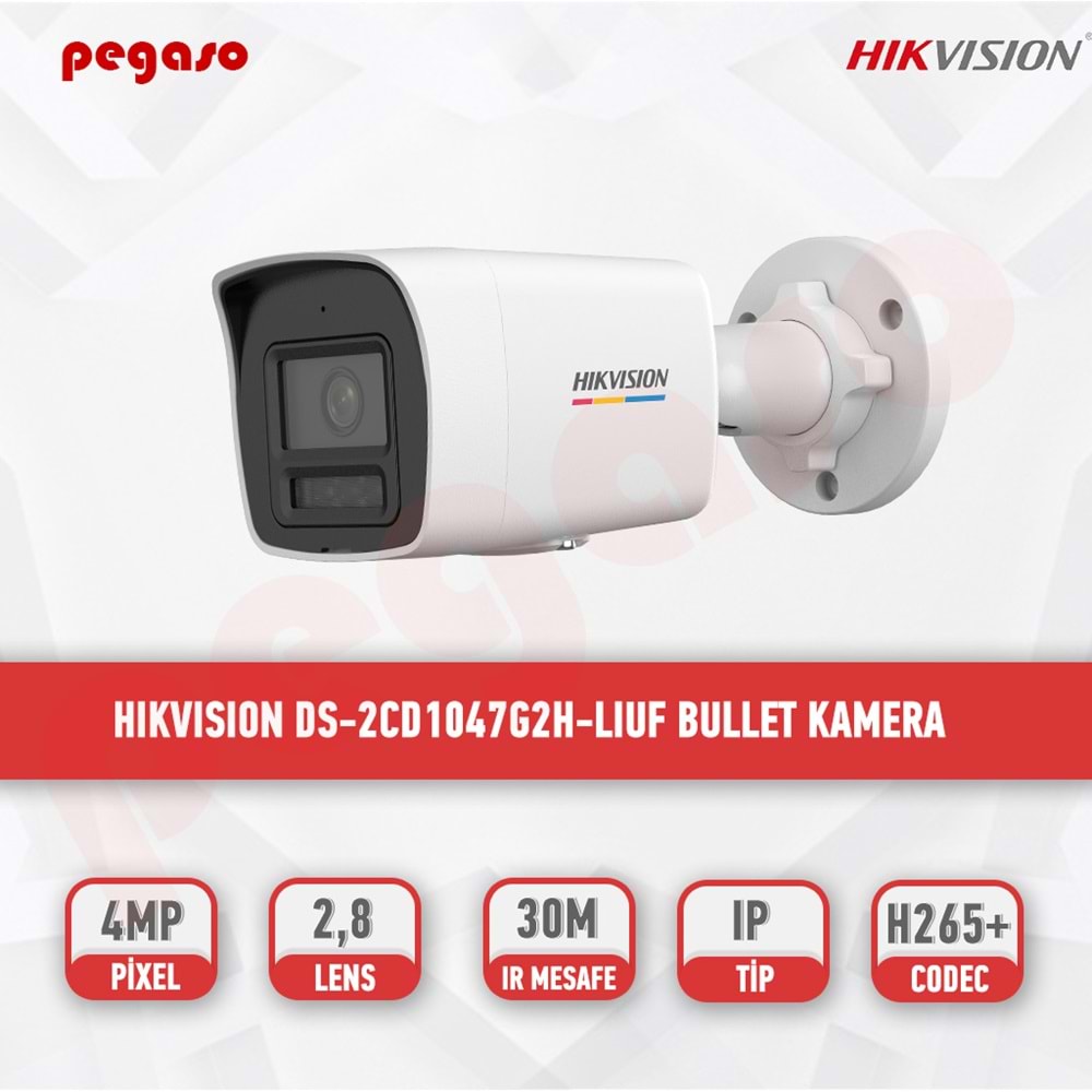 HİKVİSİON DS-2CD1047G2H-LIUF 2.8 MM 4 MP KAMERA IP KAMERA BULLET