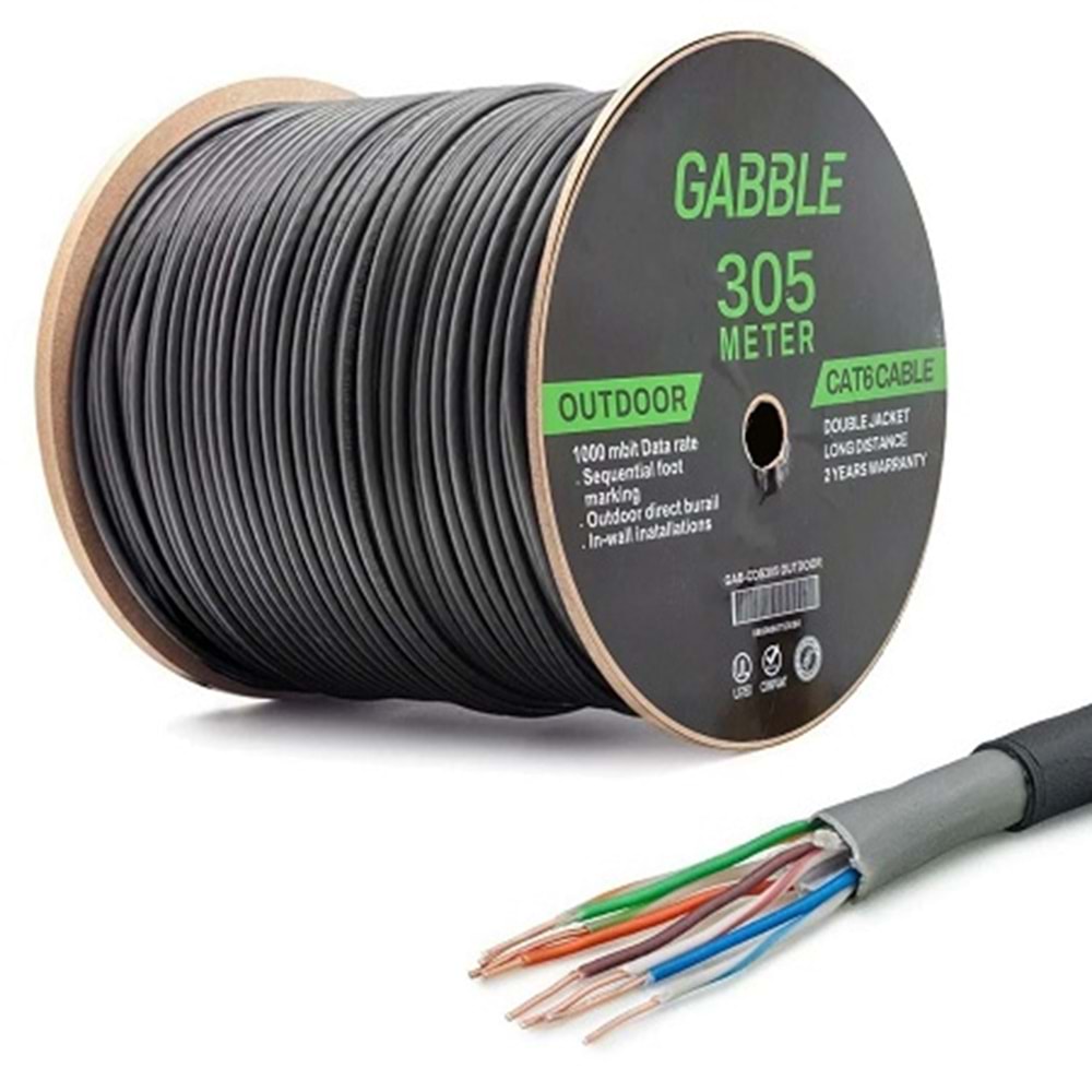 GABBLE DIŞ MEKAN 305 METRE CAT6 KABLO