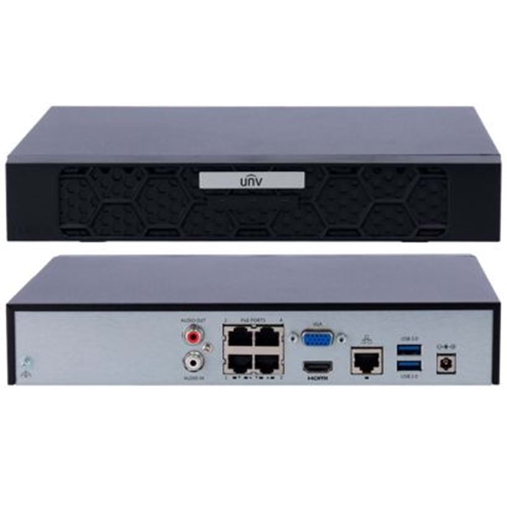 Uniwiz NVR-104E2-P4 4 Kanal 4 Port Poe NVR KAYIT CİHAZI