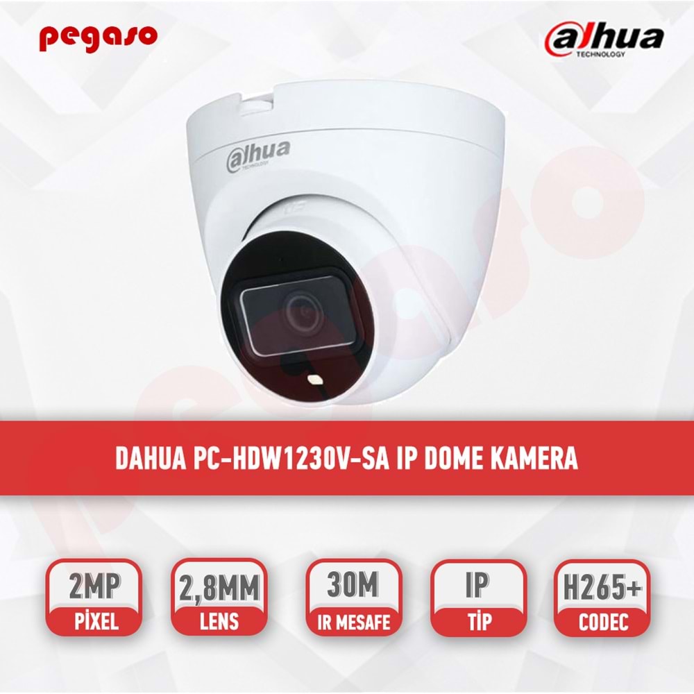 Dahua IPC-HDW1230V-SA-0280B 2MP 2.8 mm Dome Ip