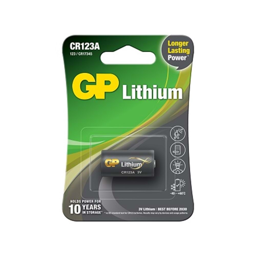 GP CR123A 3V Lityum Tekli Paket Pil(GPCR123A-U1)