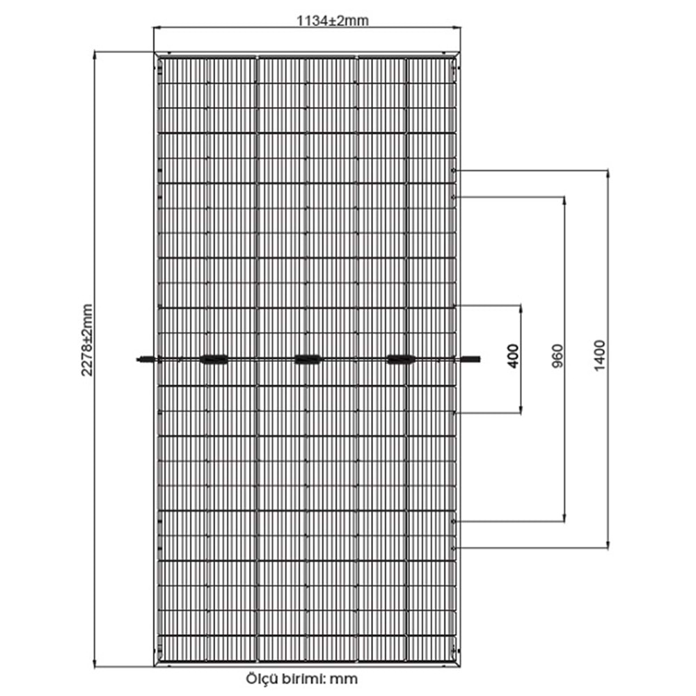 TOPCon – Half Cut – Cam-Cam Bifacial Güneş Paneli (SPE 585 - SPE 590 - SPE 595)