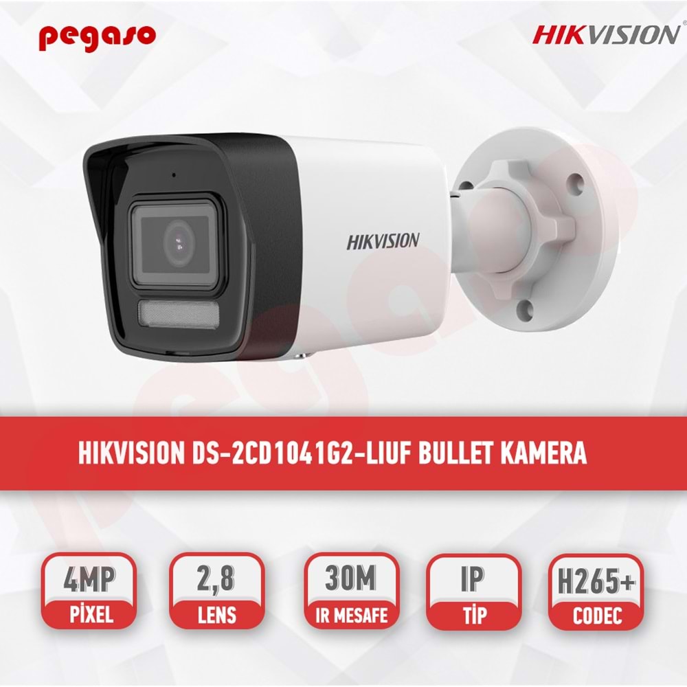 HIKVISION DS-2CD1041G2-LIUF 4 MP IR BULLET IP KAMERA