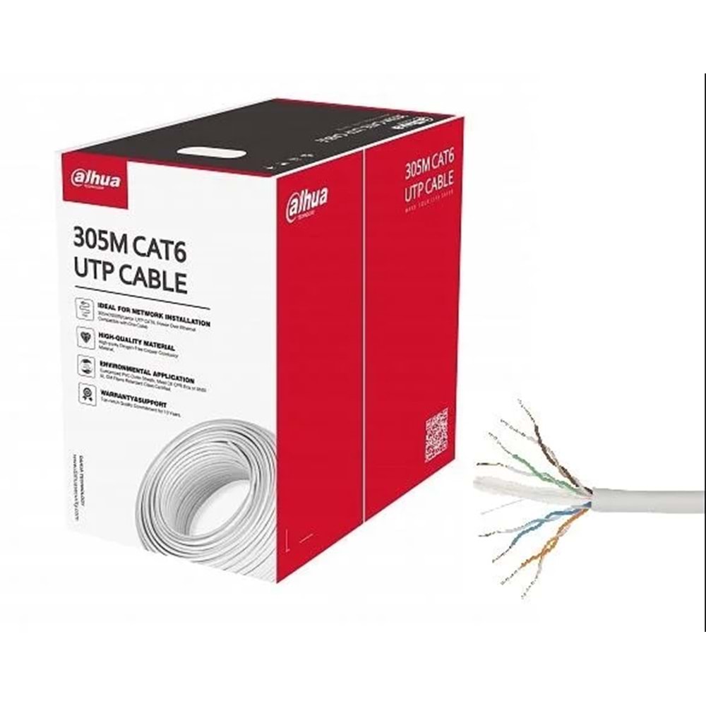 DAHUA PFM922I-6UN-C 305 METRE CAT6 Cable CCA Beyaz