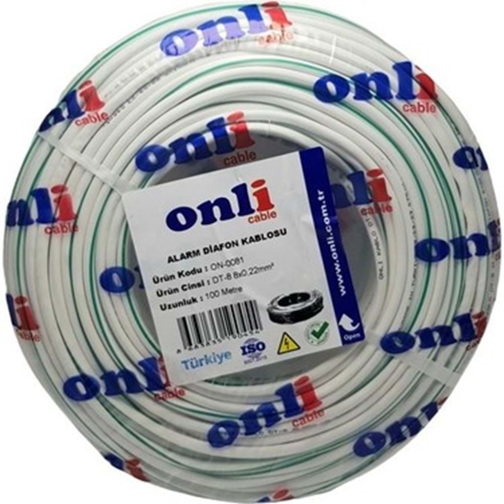100 METRE DT8 ALARM VE DİAFON KABLOSU (8X0,18)