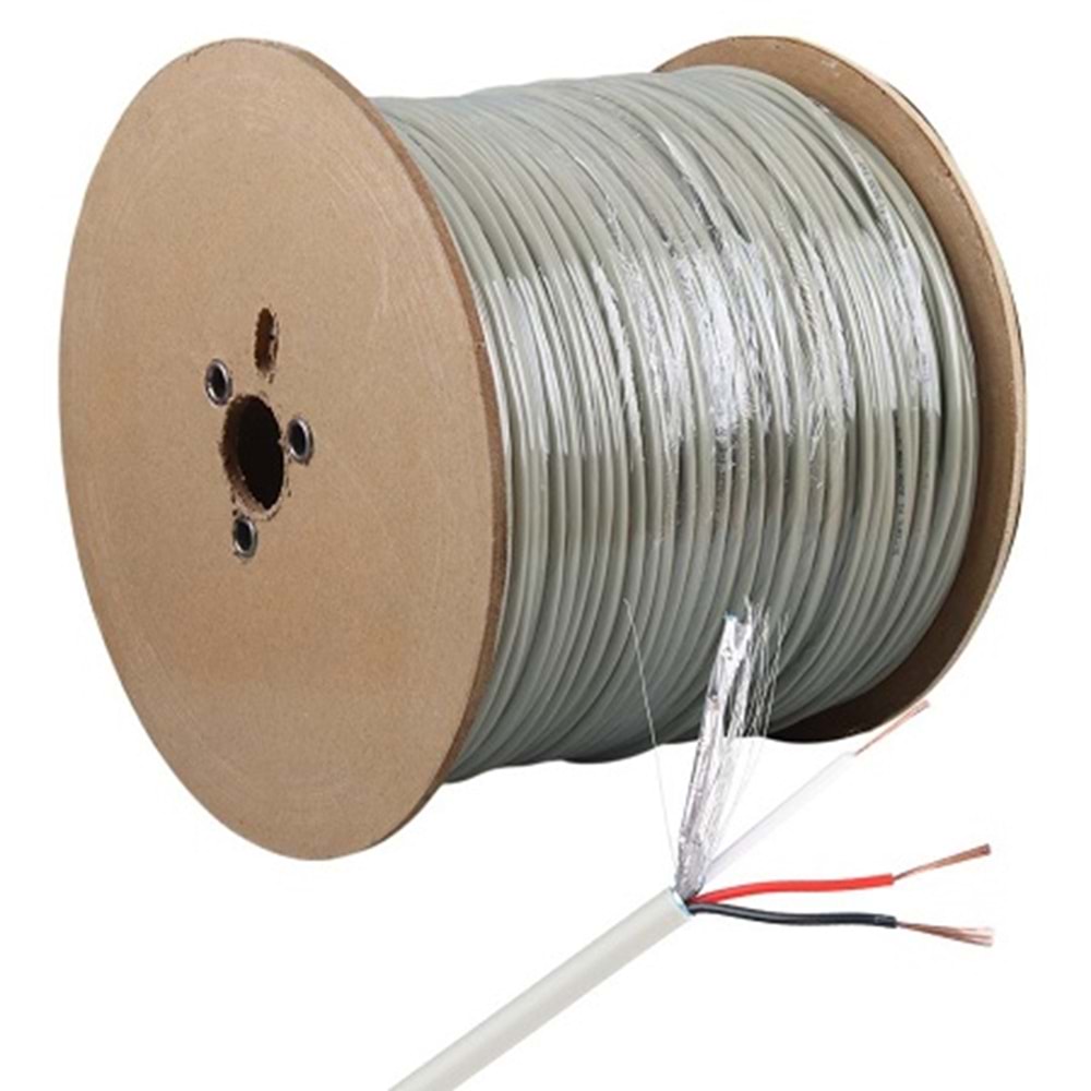 KALİTELİ 2+1 500 METRE CCTV KAMERA KABLOSU (1 COAX + 2X050MM)