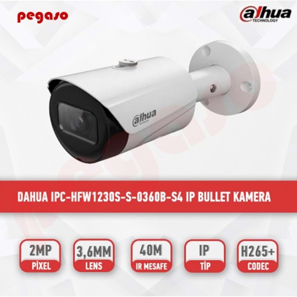 DAHUA IPC-HFW1230S-S 0360B IPBULLET KAMERA