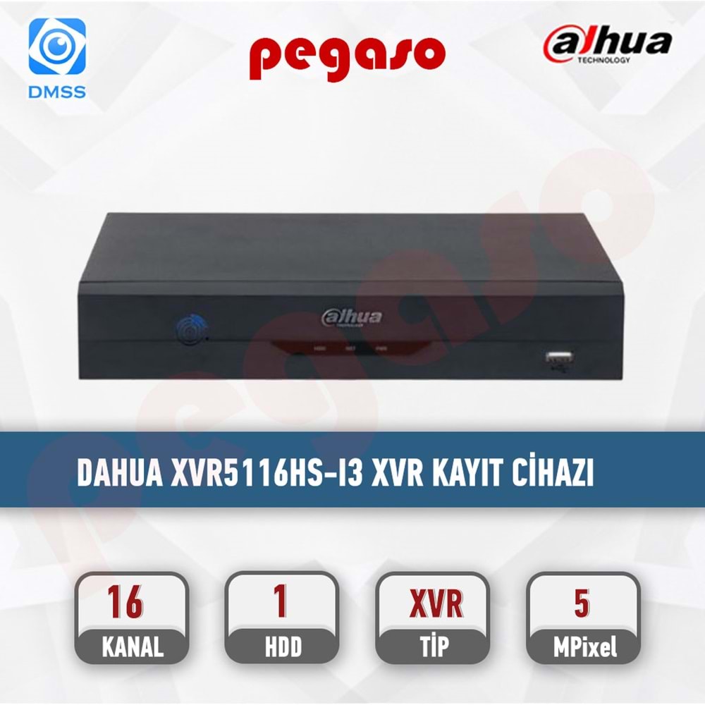 DAHUA XVR5116HS-X 16KANAL DVR KAYIT CİHAZI