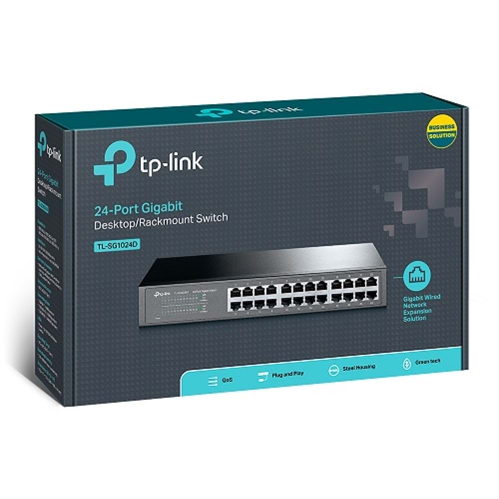 TP-LINK TL-SG1024D 24 PORT 10/100/1000 GIGABİT ROCKMOUNT SWITCH