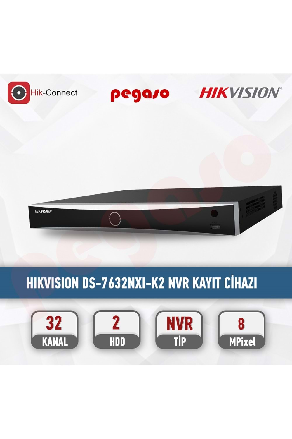 HIKVISION DS-7632NXI-K2 32 Kanal 4K NVR