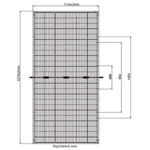 TOPCon – Half Cut – Cam-Cam Bifacial Güneş Paneli (SPE 585 - SPE 590 - SPE 595)