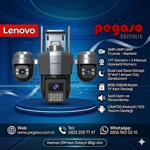 Lenovo W11C-Z 3+3+3Mp 3 Kameralı Smart Wifi Kamera