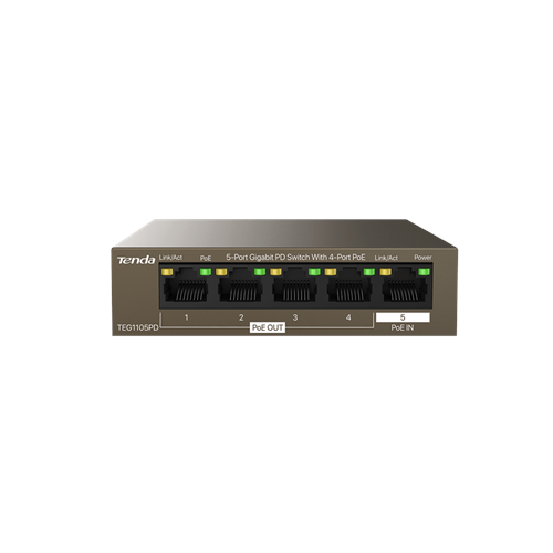 TENDA TEG1105P 5 PORT SWİTCH-4 PORT POE SWİTCH