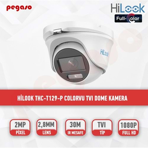HiLook THC-T129-P 2.8mm ColorVu DOME KAMERA