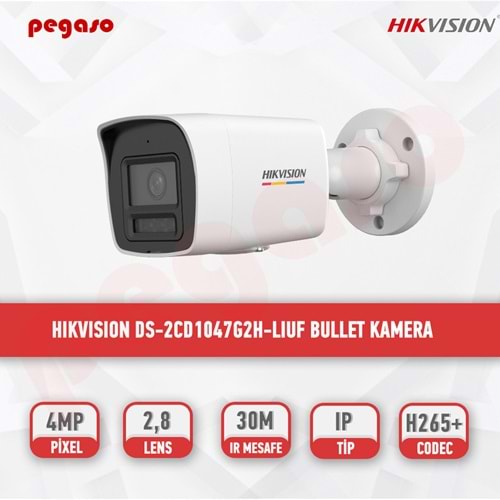 HİKVİSİON DS-2CD1047G2H-LIUF 2.8 MM 4 MP KAMERA IP KAMERA BULLET