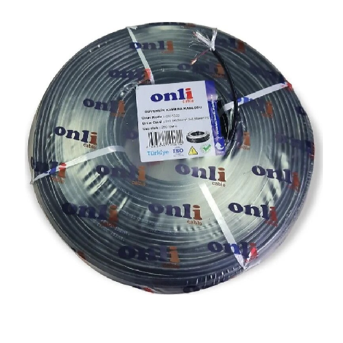 DIŞ MEKAN KALİTELİ 2+1 250 METRE CCTV KAMERA KABLOSU (1 COAX + 2X050MM)