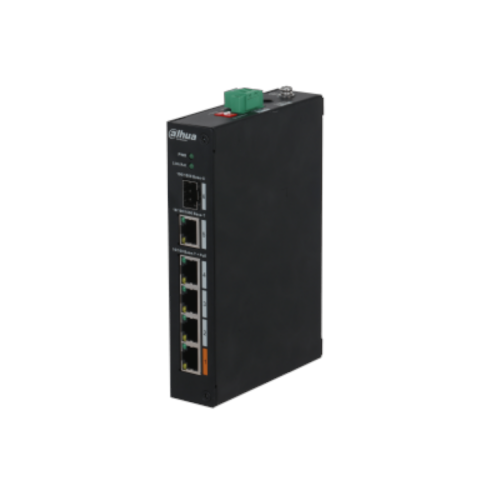 DAHUA PFS3106-4ET-60-V2 4Port PoESwitch (4FE PoE + 1GE + 1GESFP, Toplam 60W PoE )