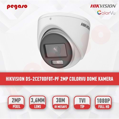 HIKVİSİON DS-2CE70DFOT-LPFS 2.8MM TVI DOME KAMERA