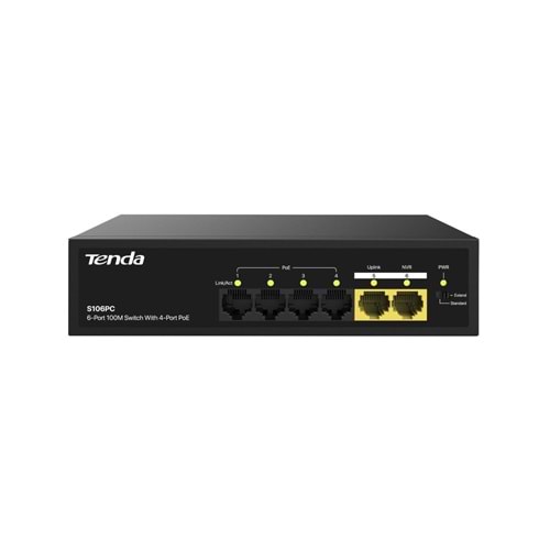 Tenda S106PC 6 Port 4 Port Poe+ 10/100 Mbps + 2 Po