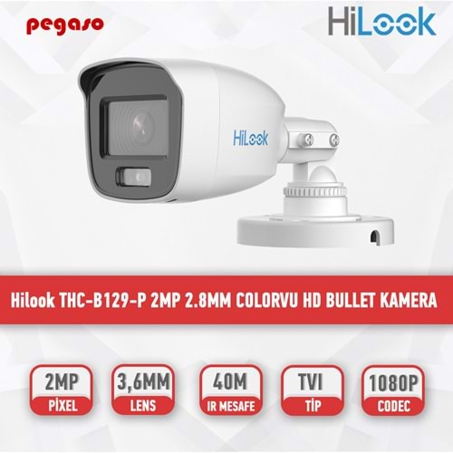 Hilook THC-B129-P 2MP 2.8 mm ColorVu HD bullet