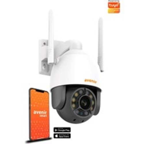 AVENİR AV-S313 4MP 2 Kameralı PTZ Wifi Sirenli Kamera