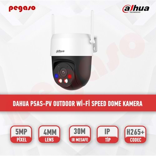 DAHUA P5AS-PV 5mp Outdoor IP66 Wi-Fi Speeddome Kamera