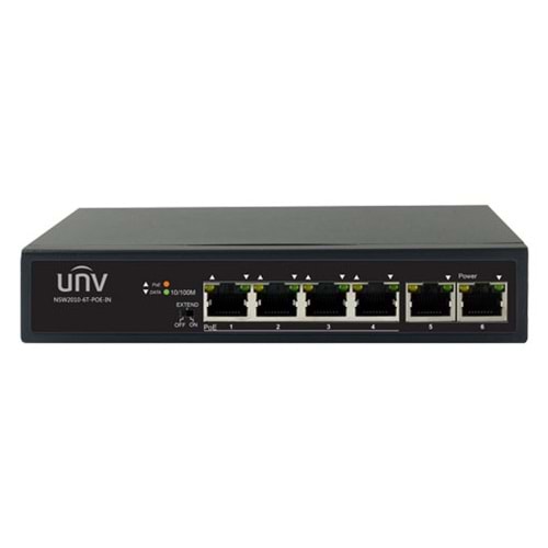 UNV NSW2010-6T 4 Port 10/100 PoE +2 Port 10/100 Ethernet 60W PoE Yönetilemez Switch