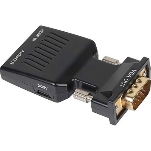 Vcom CA336A Siyah Vga Erkek To Hdmi Dişi Dönüştürücü