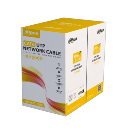 DAHUA PFM920-6UN 305m Cat6 DIŞ MEKAN U/UTP 0.53mm (%100 BAKIR ) KABLO