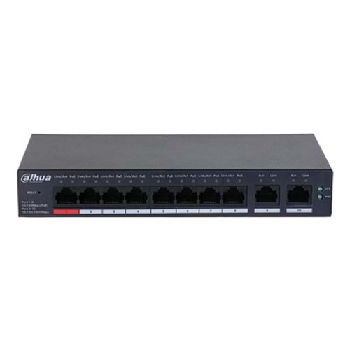 DAHUA CS4010-8ET-110 10 PORT 8xPOE 10/100 110W BULUT YONETILEBILIR SWITCH