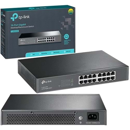 TP-LINK TL-SG1016D 16-port 10/100/1000M Rack Mount Switch