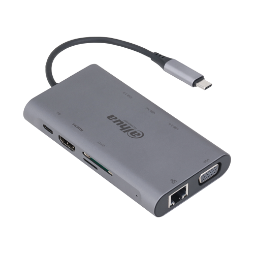 DAHUA DH-TC39 9 in 1 USB 3.1 Type-C to USB 3.0 + HDMI + RJ45 + VGA + SD/TF +PD Docking Station