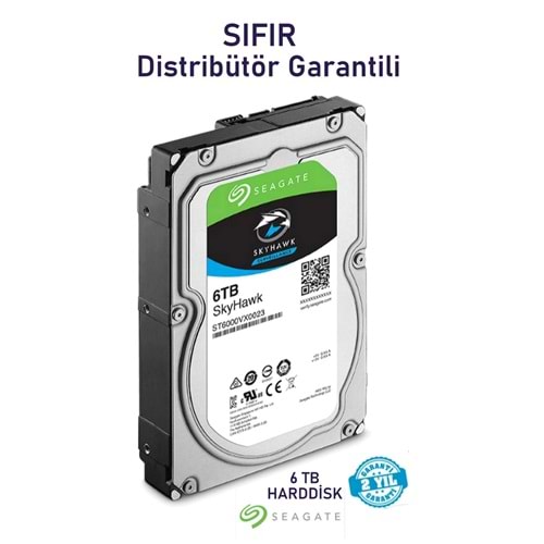 6 TB GÜVENLİK HARDDİSKİ