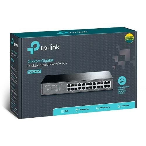 TP-LINK TL-SG1024D 24 PORT 10/100/1000 GIGABİT ROCKMOUNT SWITCH