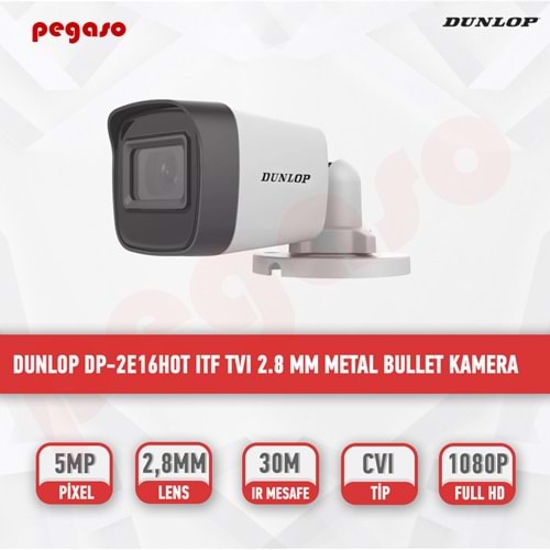 DUNLOP DP-22E16H0T-ITF 5MP HD-TVI BULLET CAMERA
