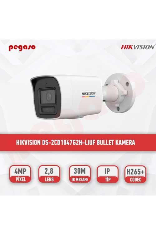 HİKVİSİON DS-2CD1047G2H-LIUF 2.8 MM 4 MP KAMERA IP KAMERA BULLET