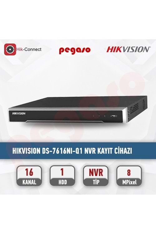 DS-7616N1-Q1 16 KANAL NVR 1 SATA PORLU