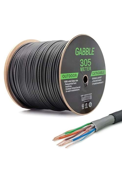 GABBLE DIŞ MEKAN 305 METRE CAT6 KABLO