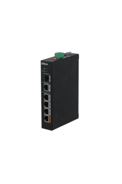 DAHUA PFS3106-4ET-60-V2 4Port PoESwitch (4FE PoE + 1GE + 1GESFP, Toplam 60W PoE )