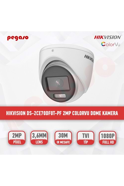 HIKVİSİON DS-2CE70DFOT-LPFS 2.8MM TVI DOME KAMERA