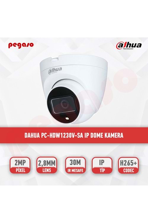Dahua IPC-HDW1230V-SA-0280B 2MP 2.8 mm Dome Ip
