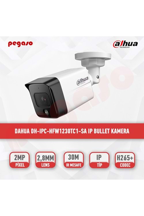 DAHUA IPC-HFW1230TC1-SA-0360B-S6 2MP Sesli Bullet Starligth