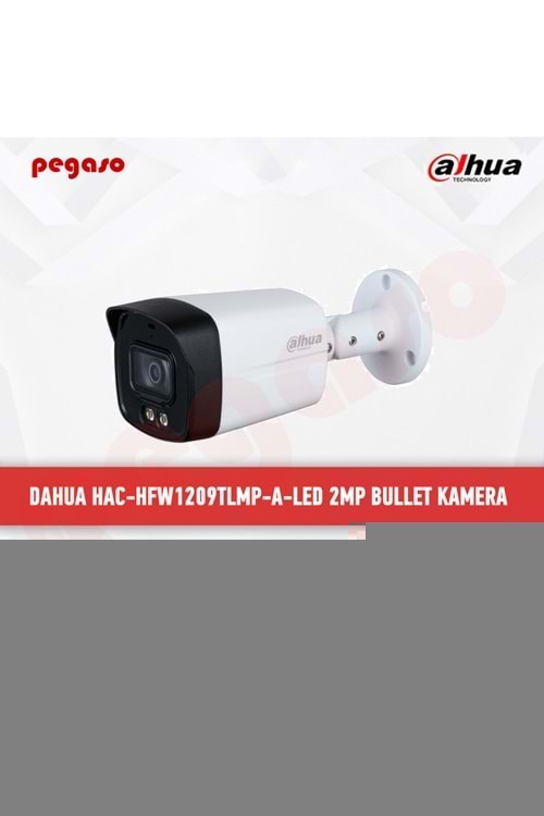 DAHUA DH-HAC-HFW1209TLMP-A-LED 2MP 4İN 3.6 MM SABİT LENS BULLET GÜVENLİK KAMERASI