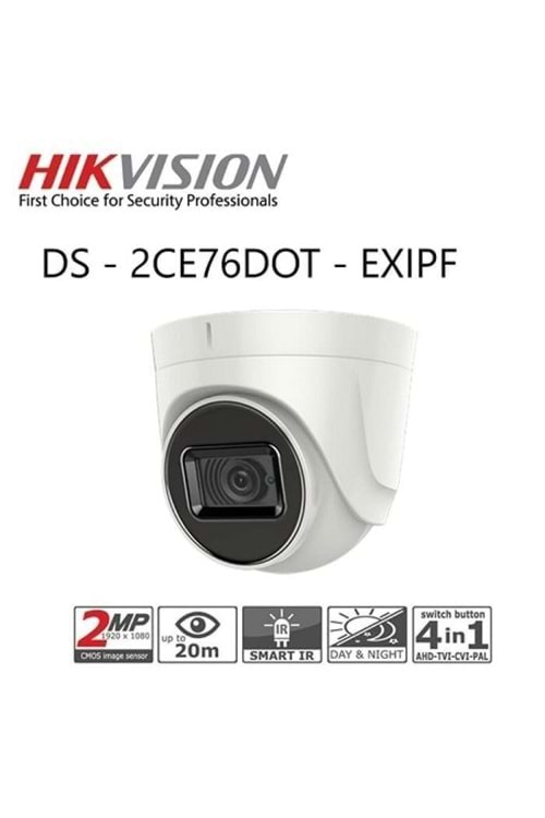HIKVISION DS-2CE76D0T-EXLPF 2MP 2.8MM HDCVI DOME KAMERA