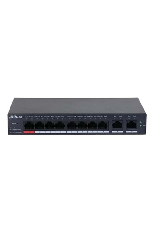 DAHUA CS4010-8ET-110 10 PORT 8xPOE 10/100 110W BULUT YONETILEBILIR SWITCH