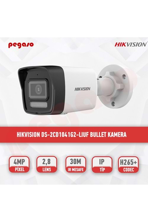 HIKVISION DS-2CD1041G2-LIUF 4 MP IR BULLET IP KAMERA