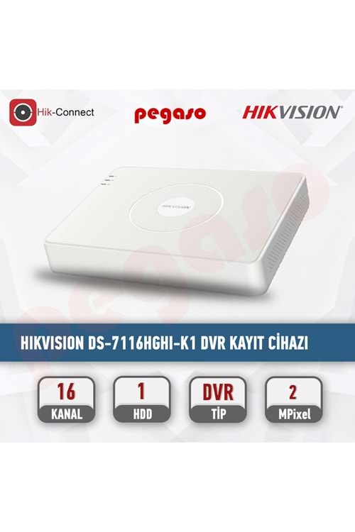HIKVISION DS-7116HGHI-K1 16 KANAL DVR KAYIT CİHAZI