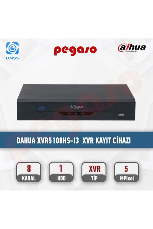 DAHUA XVR5108H-I 8 KANAL H265 XVR