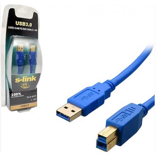 S-LİNK SLX-U35 USB3.0 1,5 METRE GOLD YAZICI KABLOSU