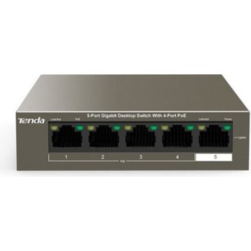 Tenda TEG1105P 5 Port 10-100-1000 Mbps 63W Full Gigabit PoE Switch